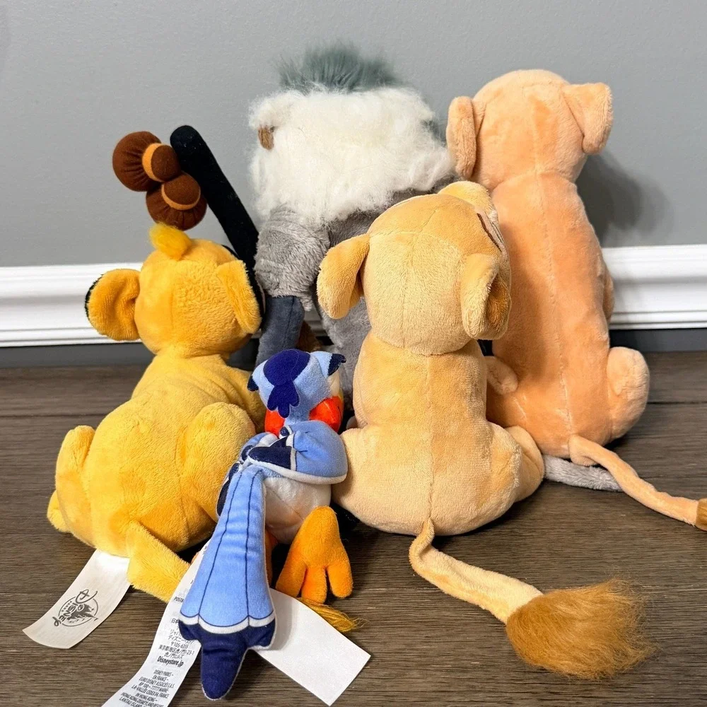 Disney Lion King Plush Lot Simba Nala Rafiki Zazu Stuffed Animal Toy Set 5pc